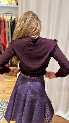 Moschino Jeans Purple Leopard Print Skirt