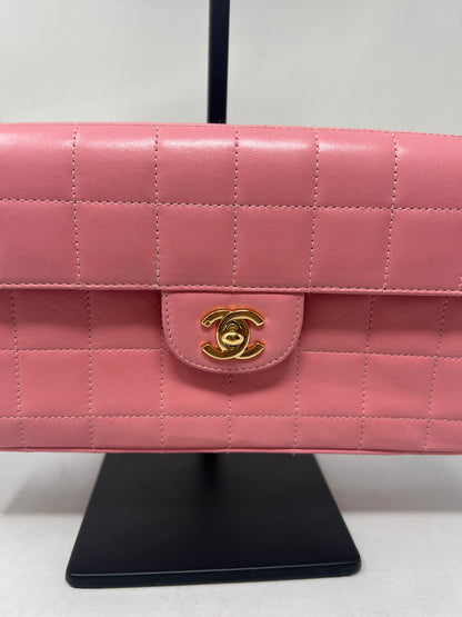 Chanel East West Chocolate Bar Lambskin (box, duster, and original COA)