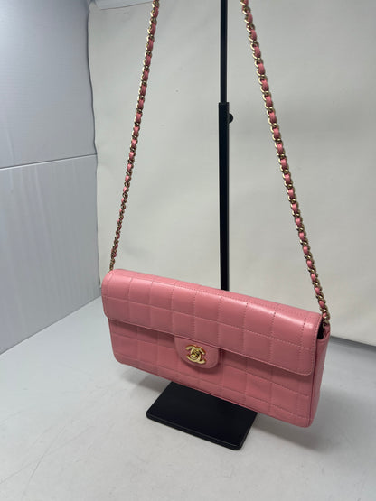 Chanel East West Chocolate Bar Lambskin (box, duster, and original COA)