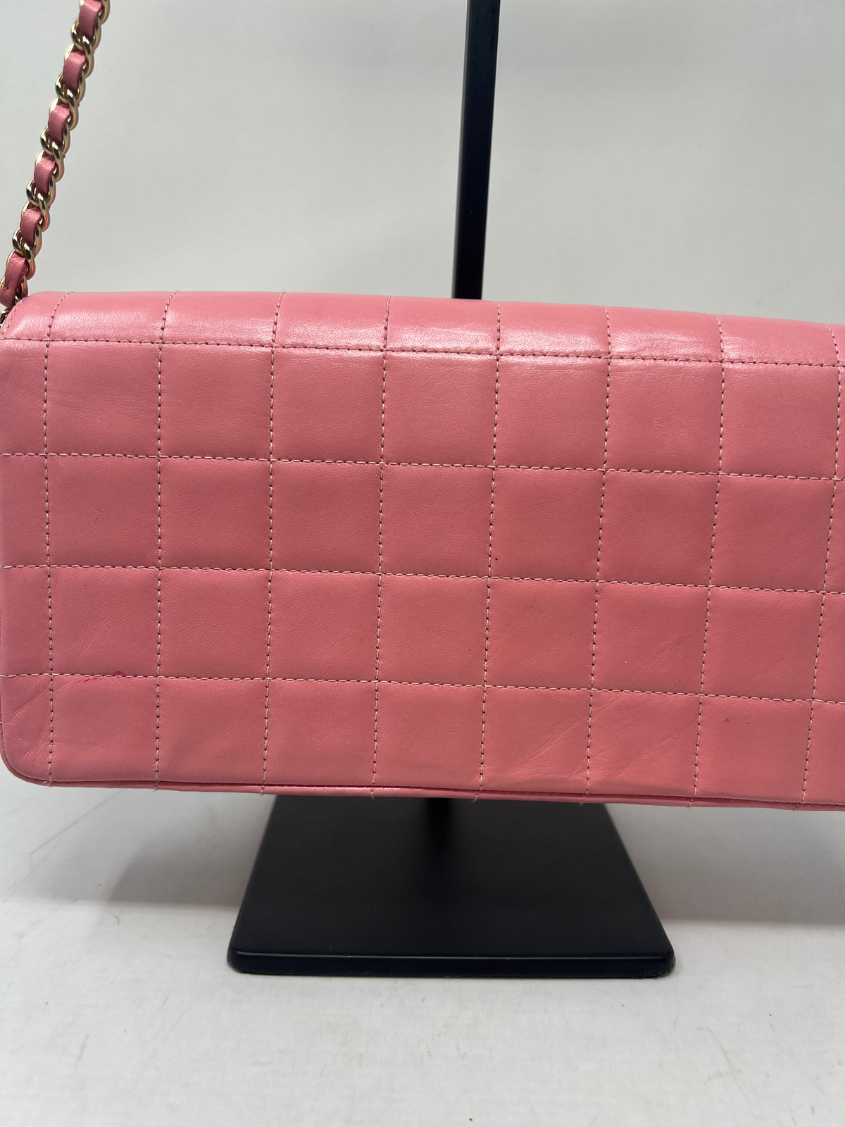 Chanel East West Chocolate Bar Lambskin (box, duster, and original COA)