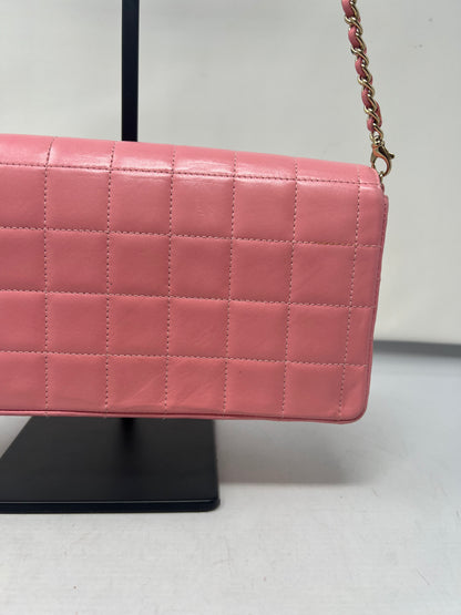Chanel East West Chocolate Bar Lambskin (box, duster, and original COA)