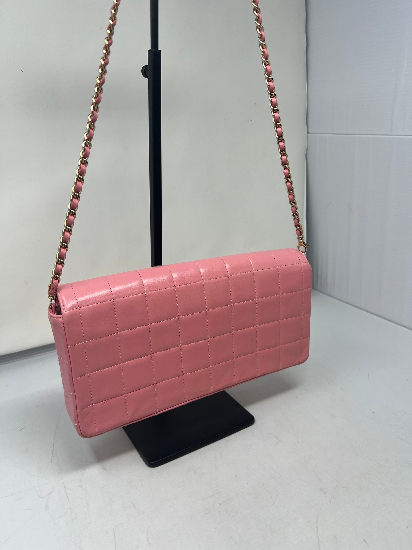 Chanel East West Chocolate Bar Lambskin (box, duster, and original COA)