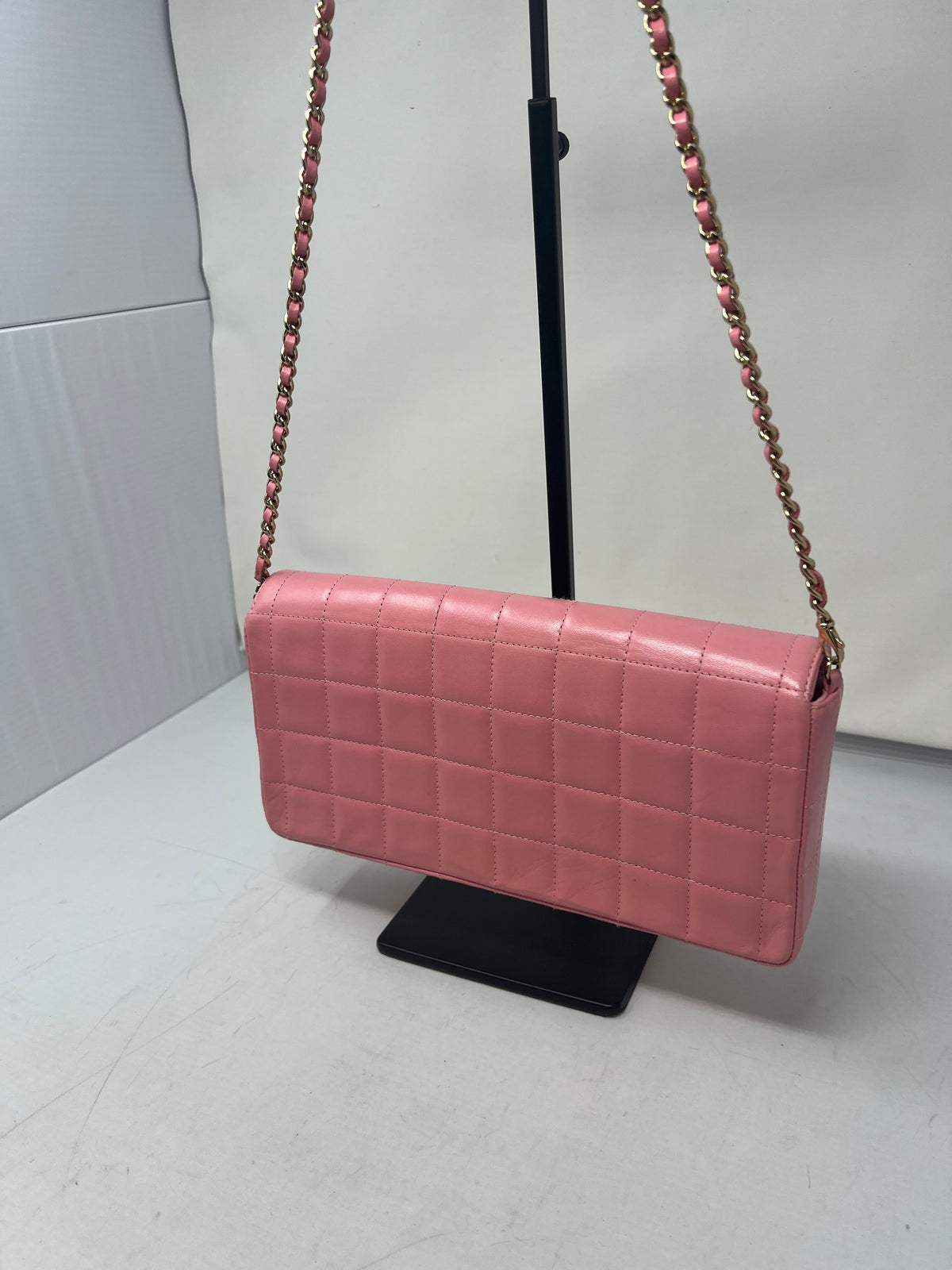 Chanel East West Chocolate Bar Lambskin (box, duster, and original COA)