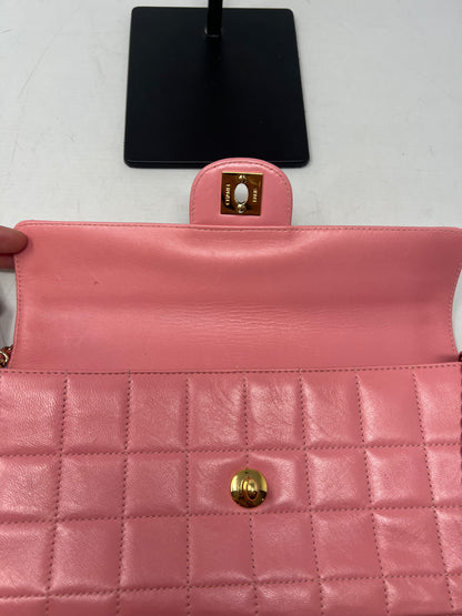 Chanel East West Chocolate Bar Lambskin (box, duster, and original COA)