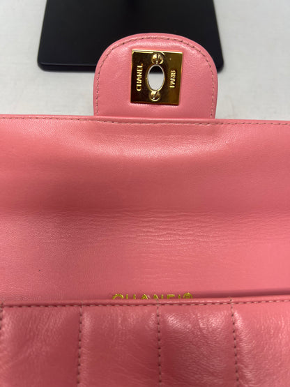 Chanel East West Chocolate Bar Lambskin (box, duster, and original COA)