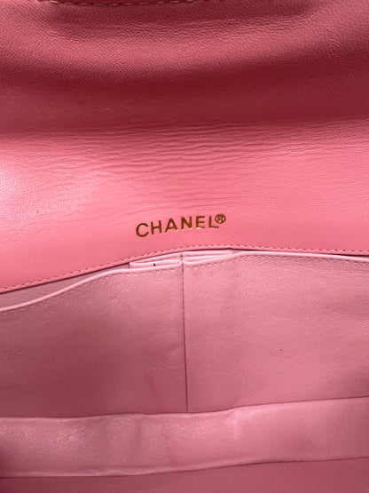 Chanel East West Chocolate Bar Lambskin (box, duster, and original COA)