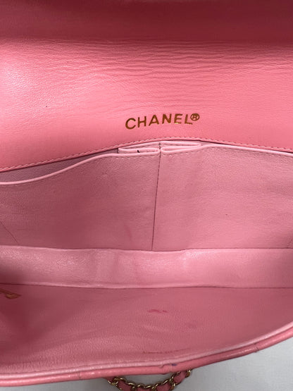 Chanel East West Chocolate Bar Lambskin (box, duster, and original COA)