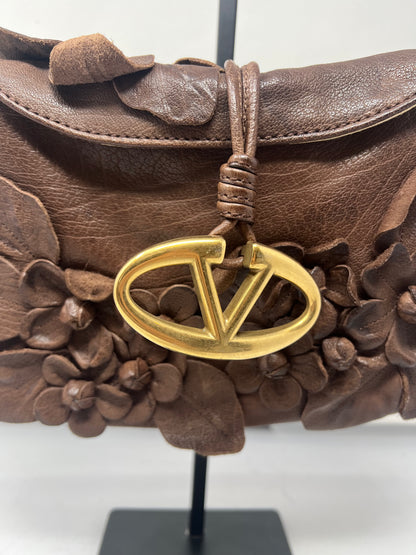 Valentino Leather Flower Shoulder Bag