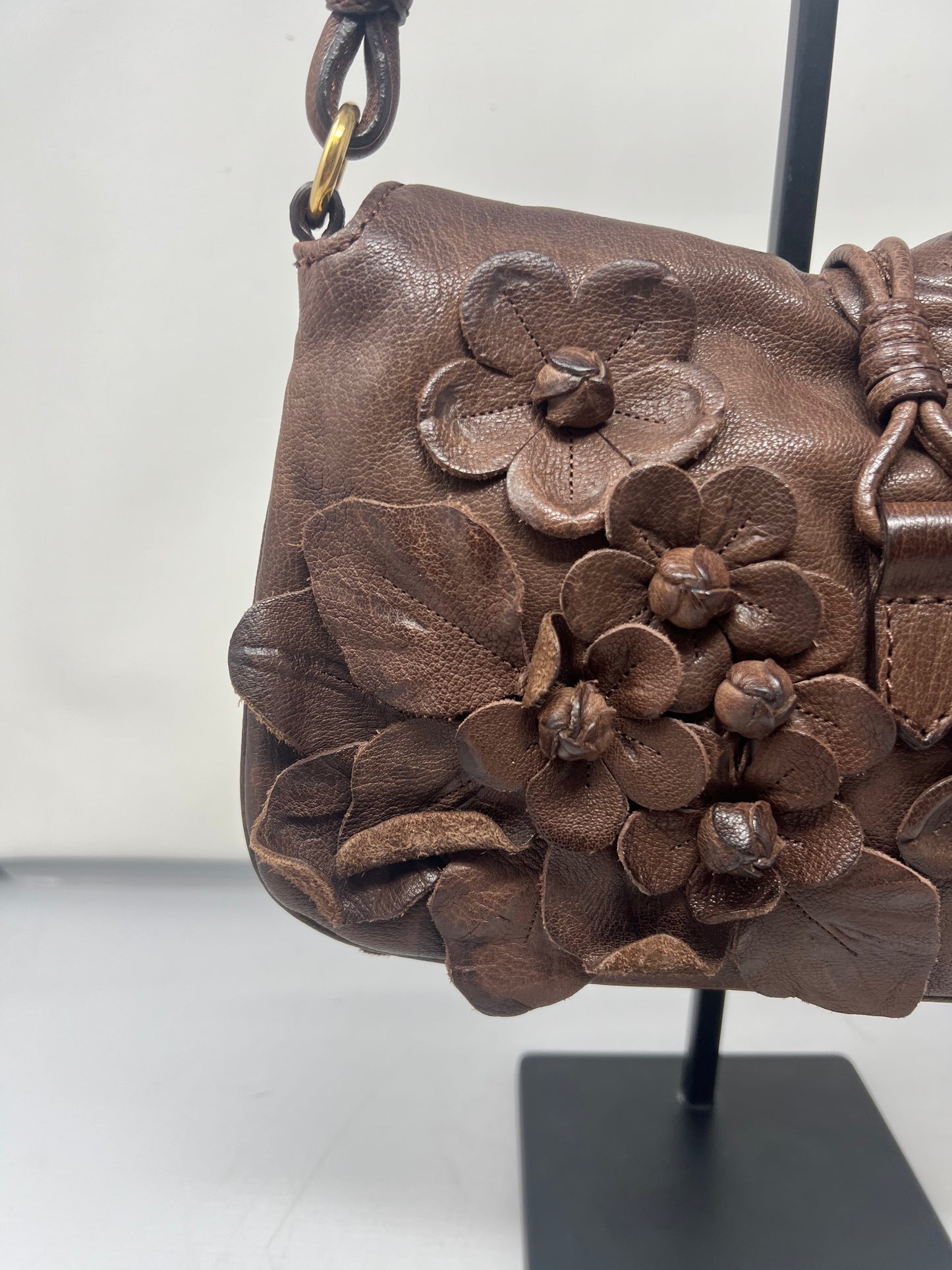 Valentino Leather Flower Shoulder Bag
