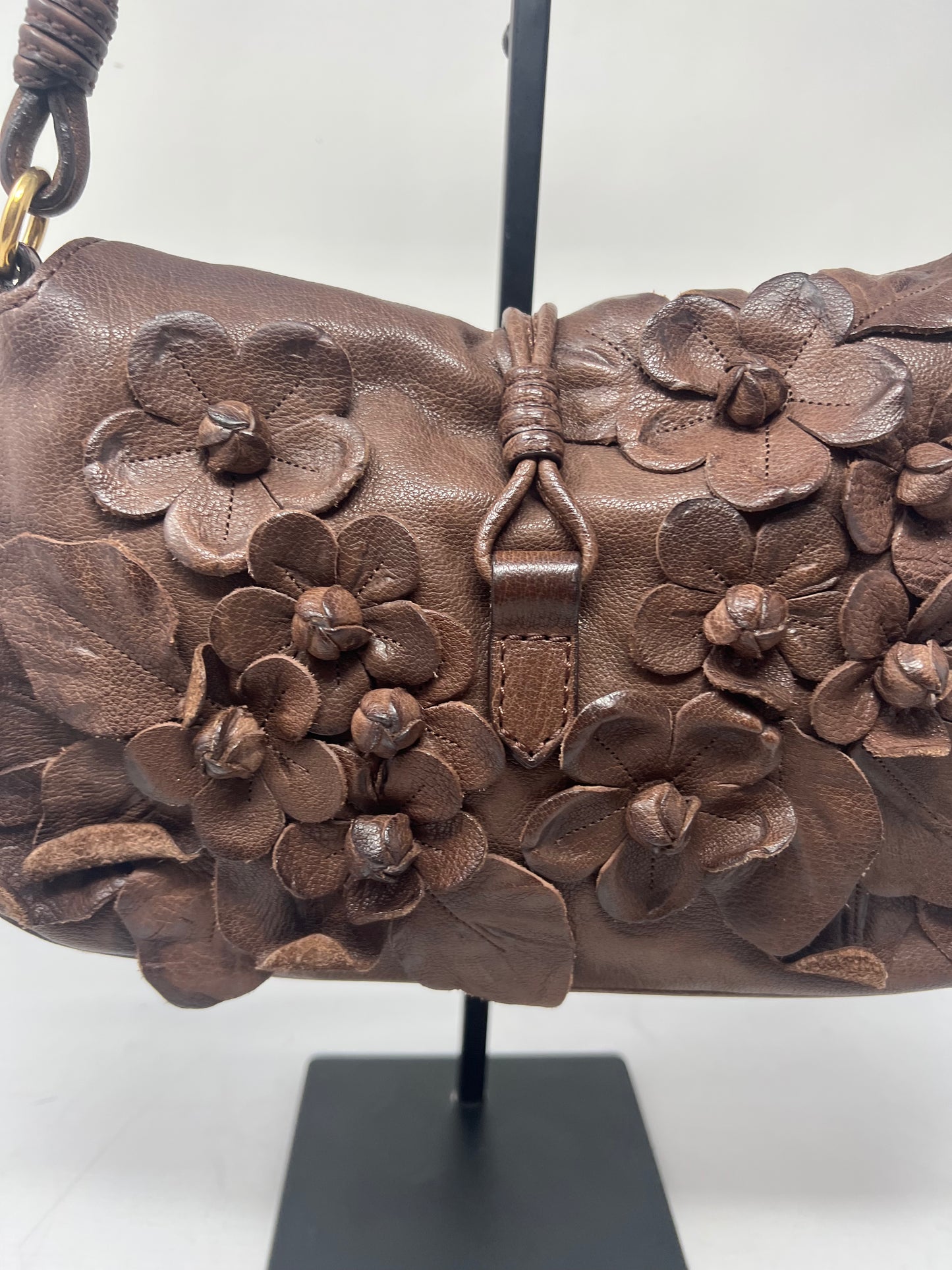 Valentino Leather Flower Shoulder Bag