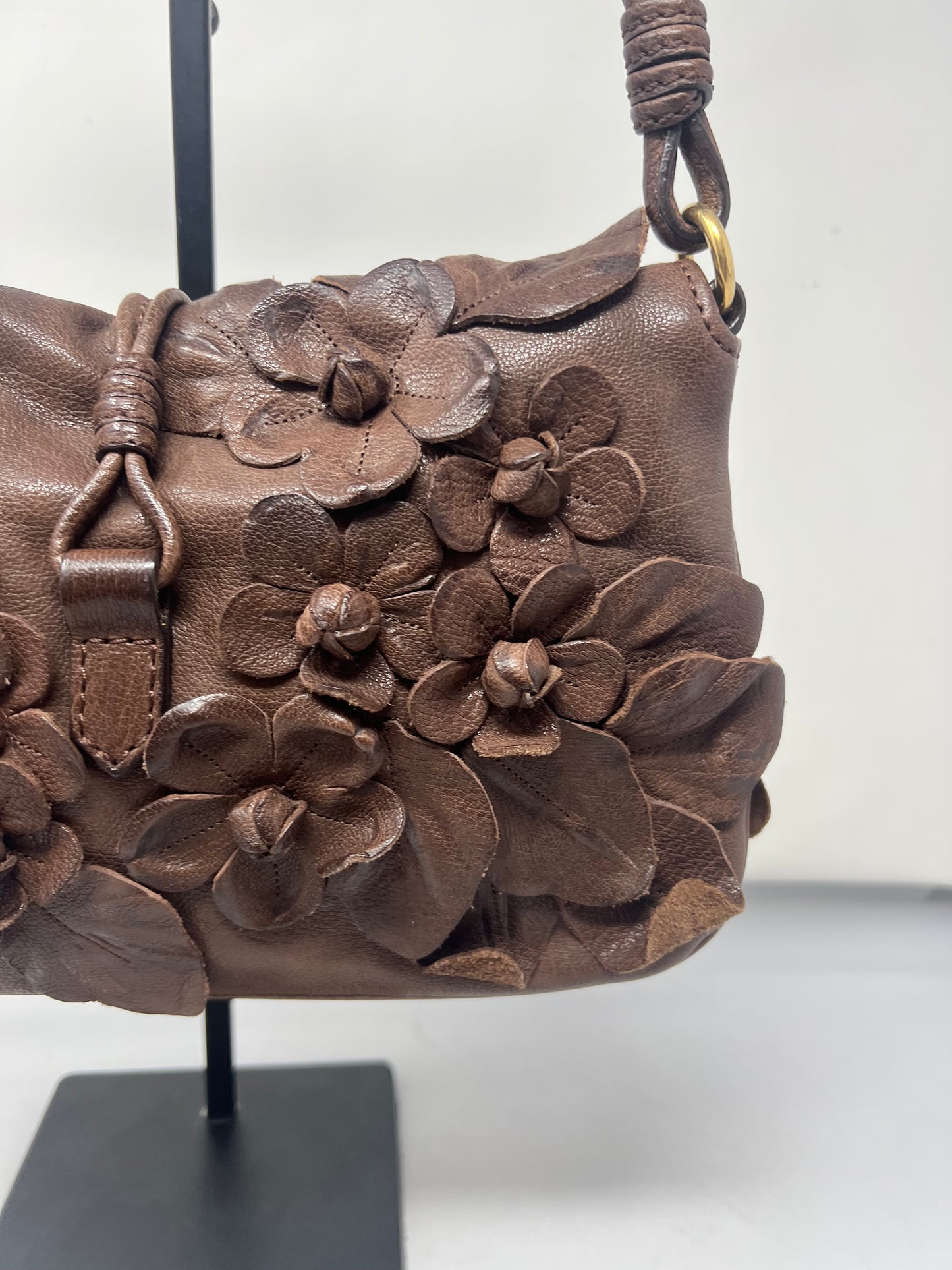 Valentino Leather Flower Shoulder Bag