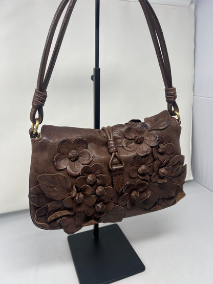 Valentino Leather Flower Shoulder Bag