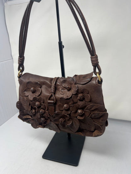 Valentino Leather Flower Shoulder Bag