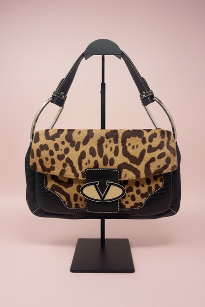Valentino Cheetah Ponyhair Shoulder Bag