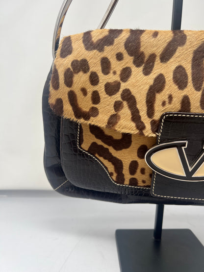 Valentino Cheetah Ponyhair Shoulder Bag