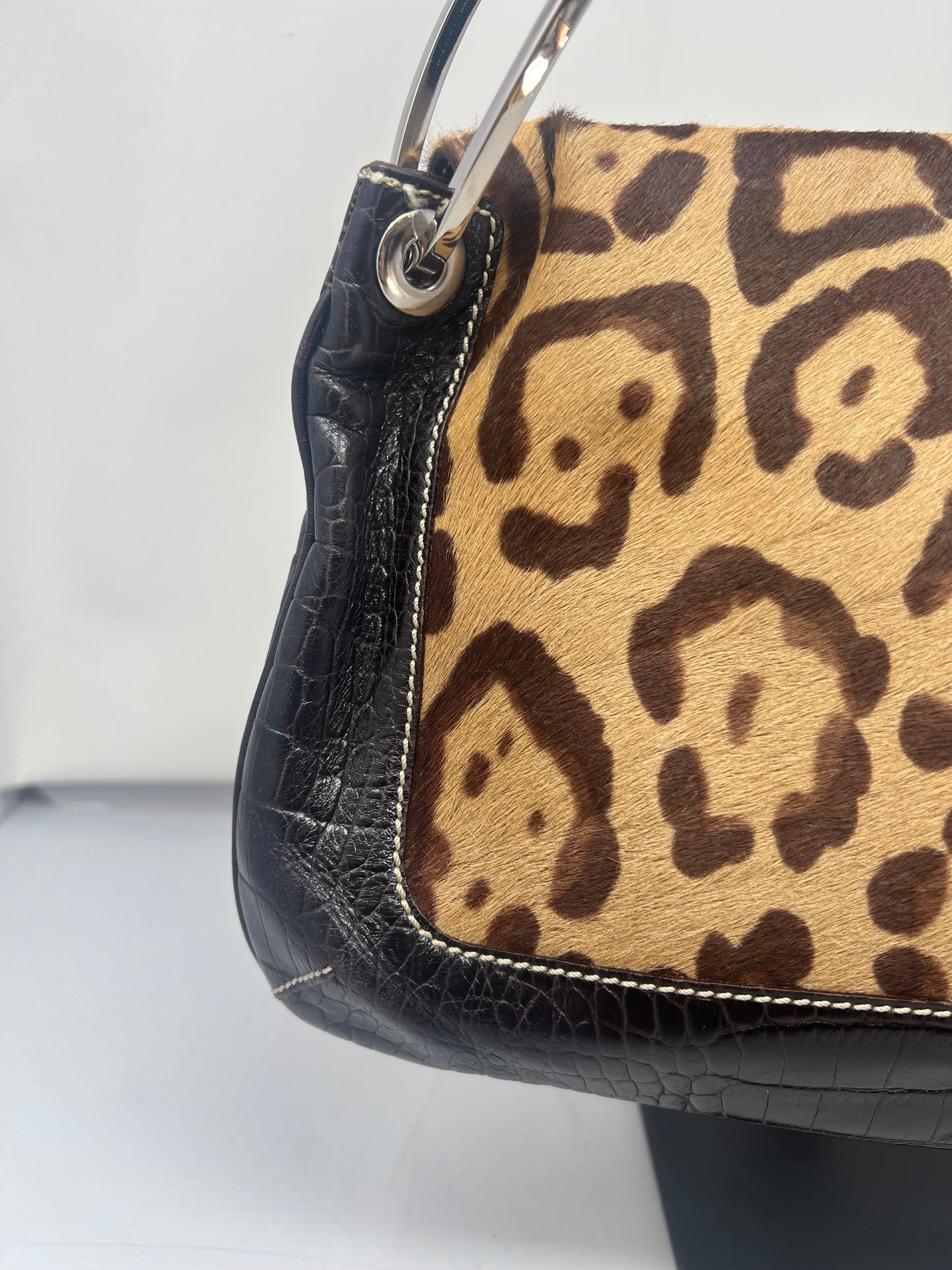 Valentino Cheetah Ponyhair Shoulder Bag