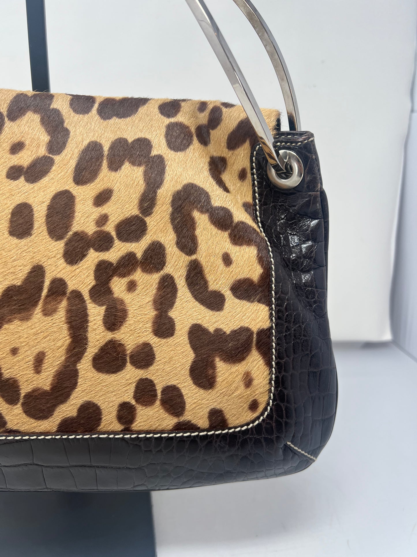 Valentino Cheetah Ponyhair Shoulder Bag