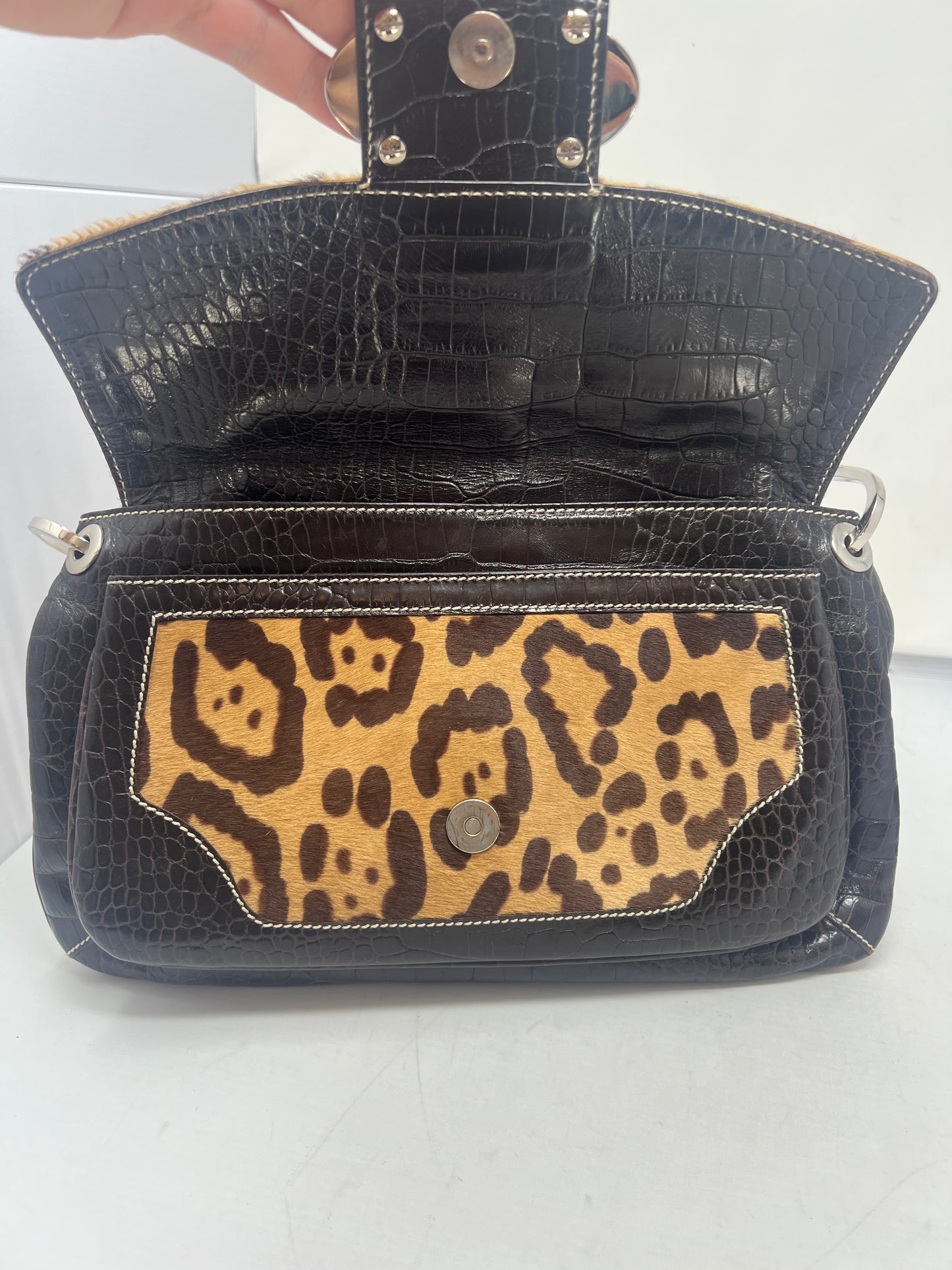 Valentino Cheetah Ponyhair Shoulder Bag