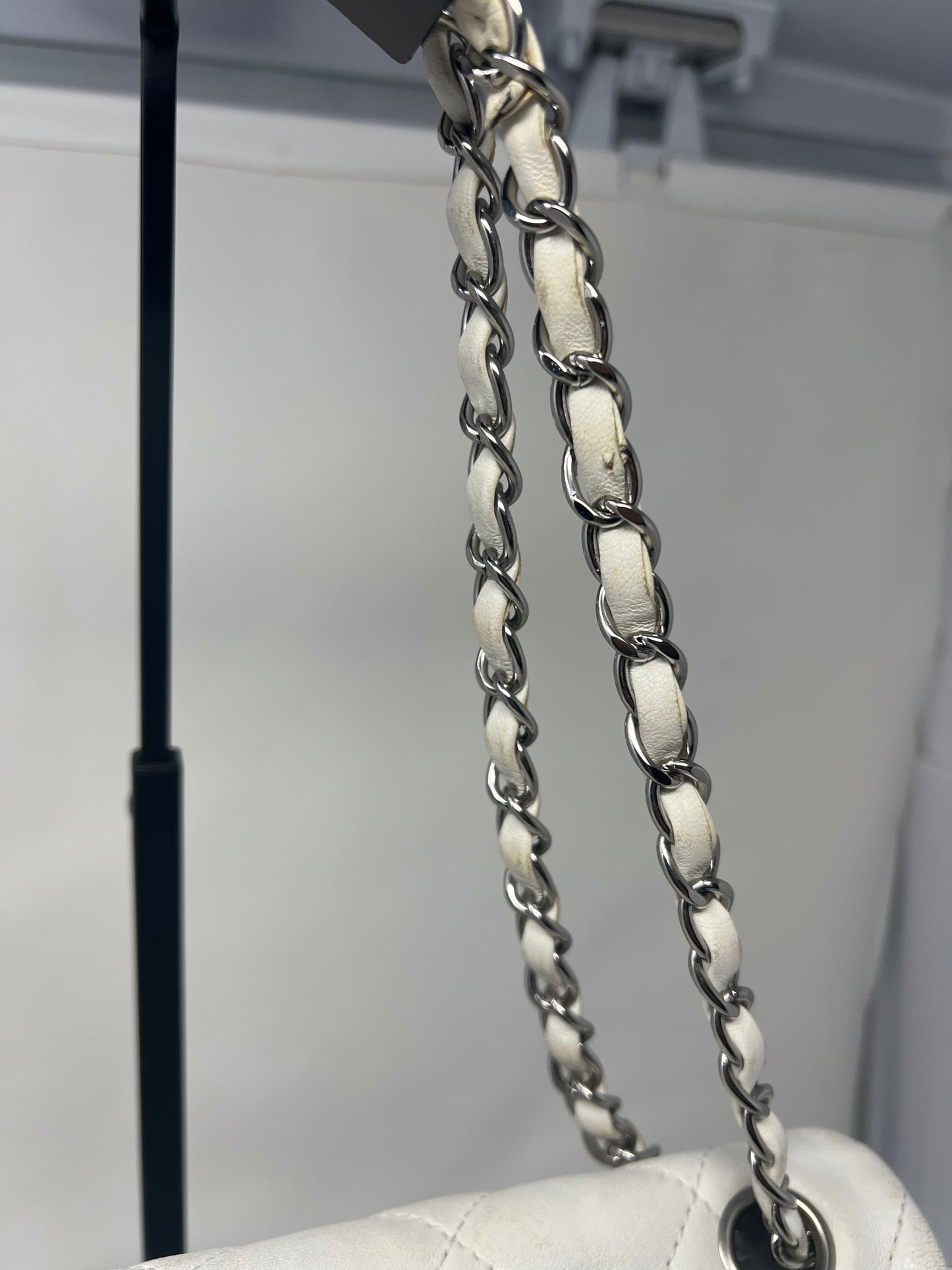 Chanel Flap Black/White Leather Crossbody Bag