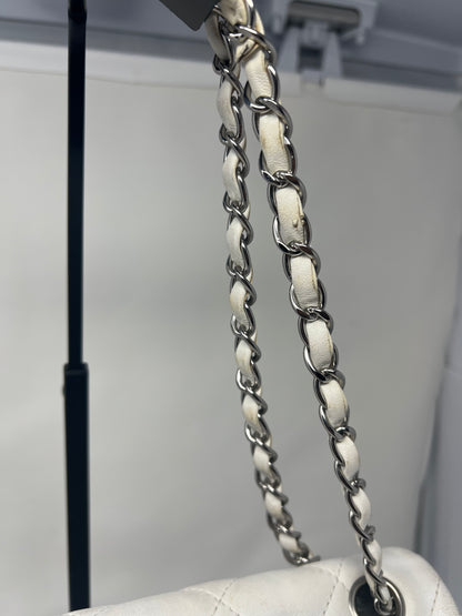 Chanel Flap Black/White Leather Crossbody Bag