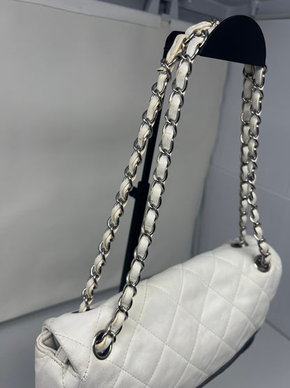 Chanel Flap Black/White Leather Crossbody Bag