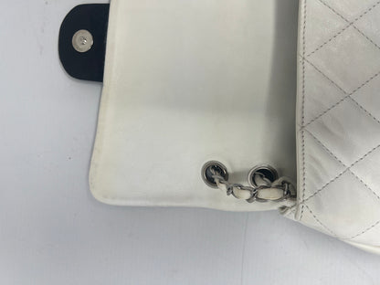 Chanel Flap Black/White Leather Crossbody Bag