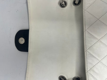Chanel Flap Black/White Leather Crossbody Bag