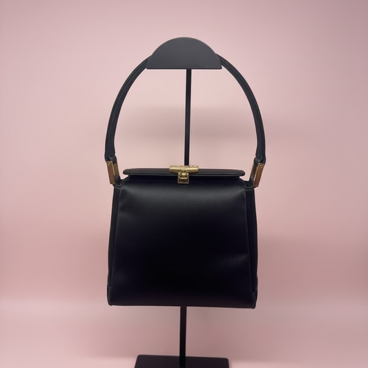 Gucci Black Satin Top Handle