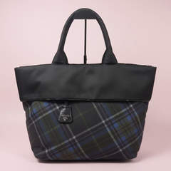 Prada Triangle Logo Plaid Nylon Leather (comes with strap)