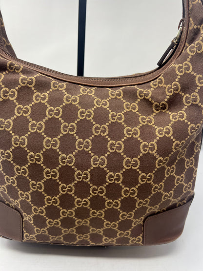Gucci Monogram Brown Canvas Shoulder Bag