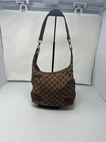 Gucci Monogram Brown Canvas Shoulder Bag