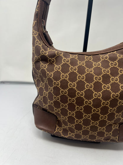 Gucci Monogram Brown Canvas Shoulder Bag