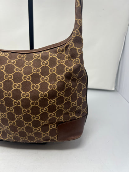 Gucci Monogram Brown Canvas Shoulder Bag