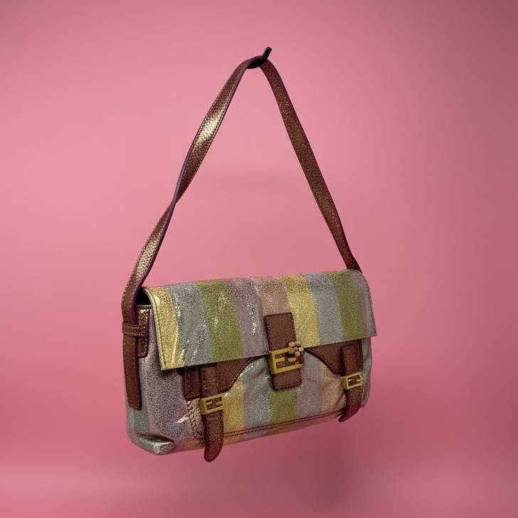 Fendi Baguette Multicolour Suede (comes with original duster)