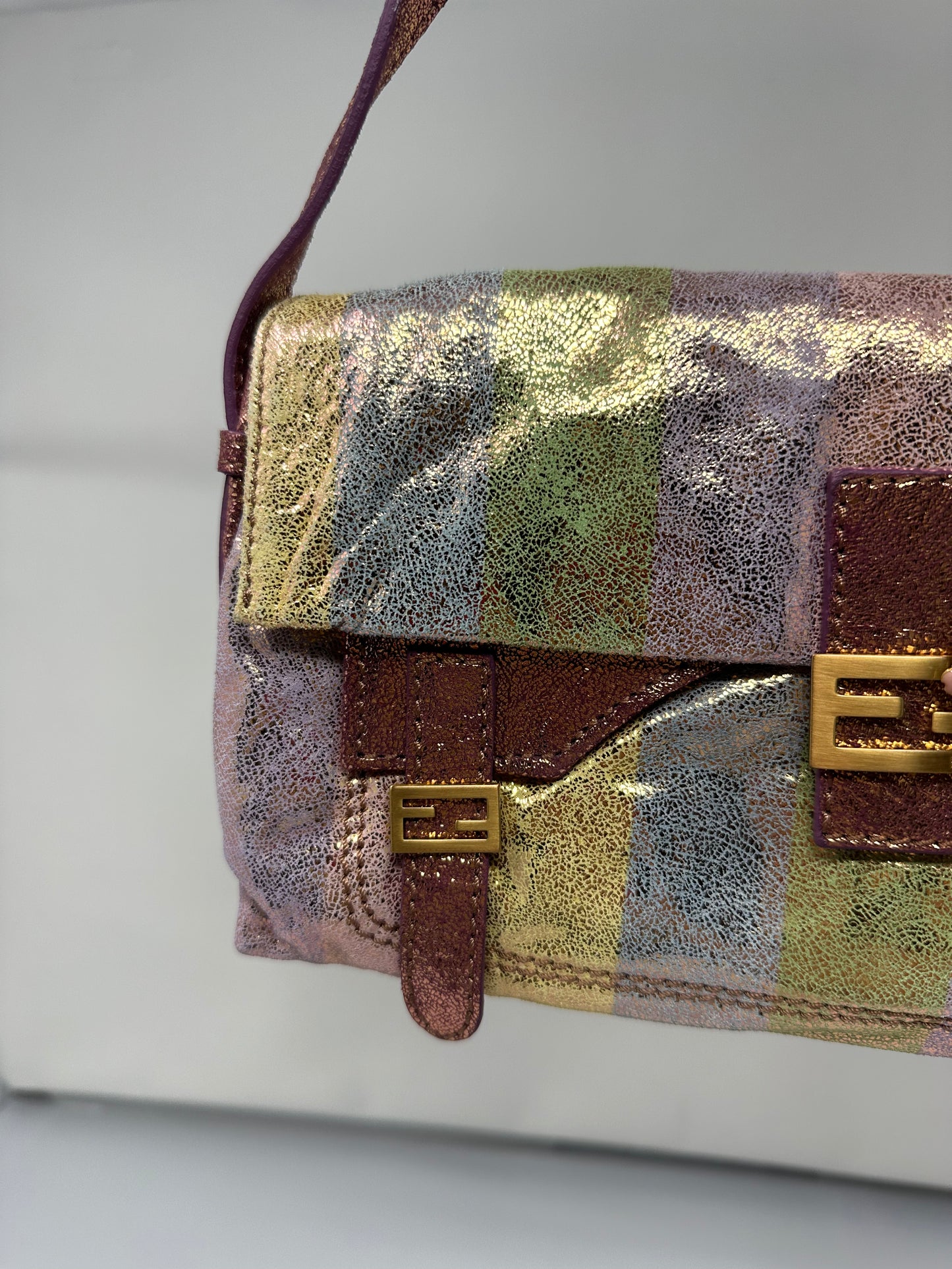 Fendi Baguette Multicolour Suede (comes with original duster)
