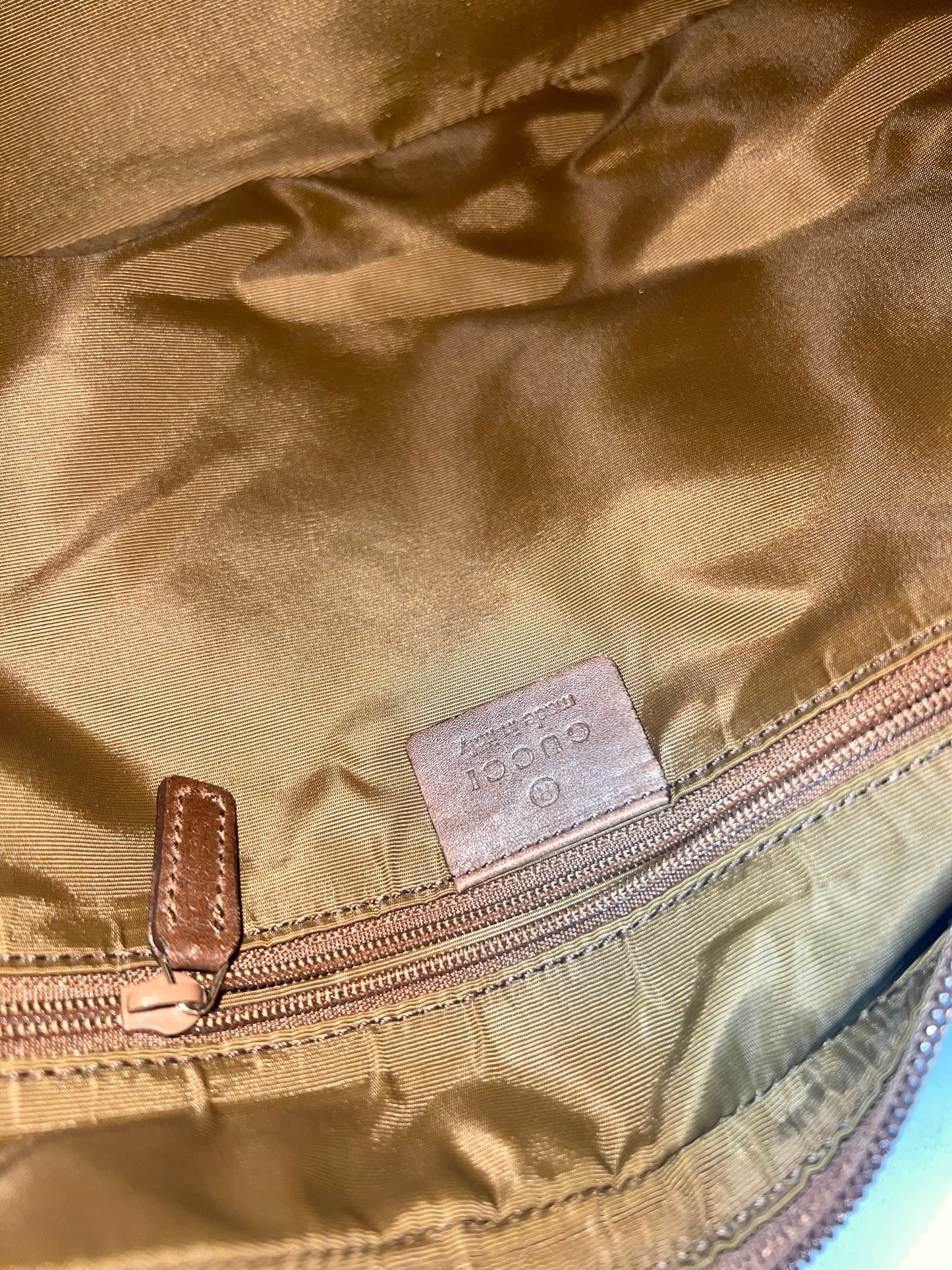 Gucci Monogram Brown Canvas Shoulder Bag