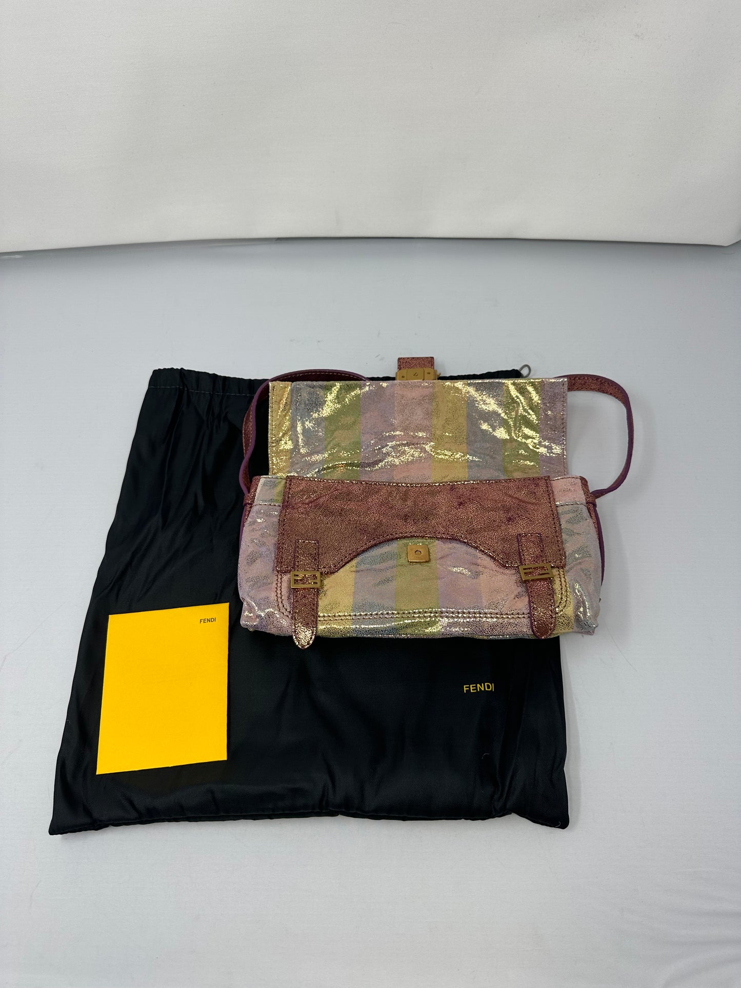 Fendi Baguette Multicolour Suede (comes with original duster)