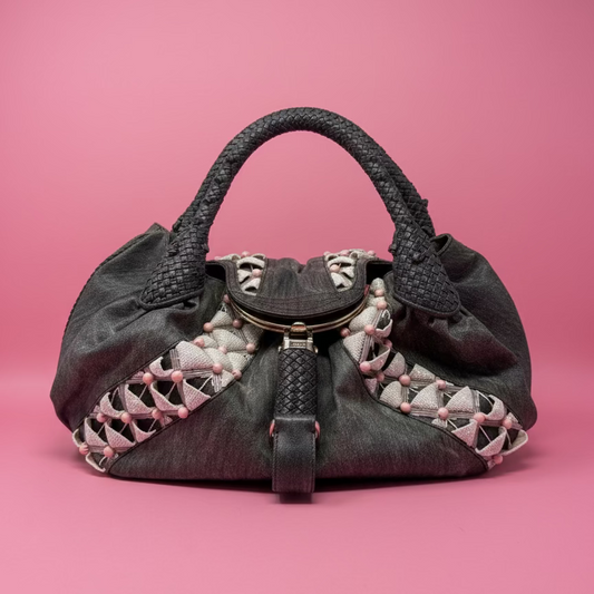 Fendi Spy Grey Spalmati Coated Canvas