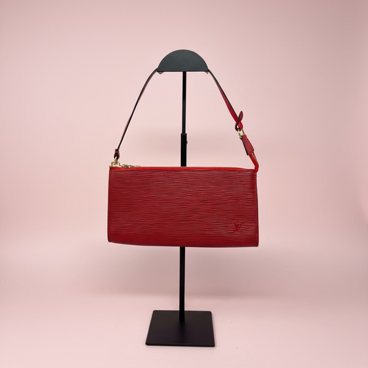 Louis Vuitton Red Epi Leather Pochette