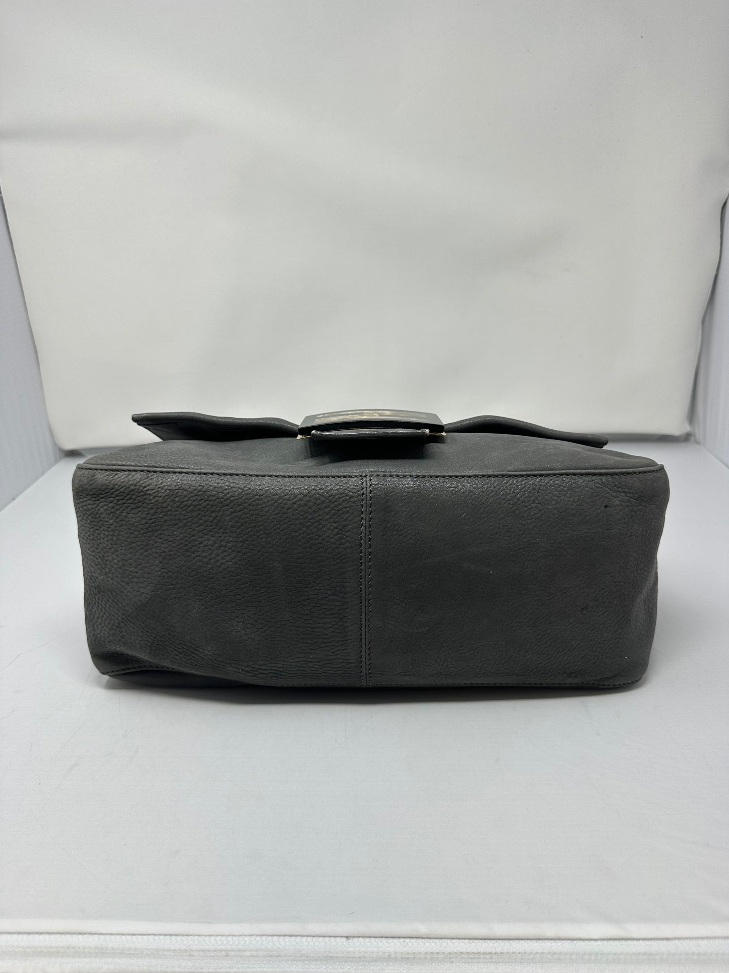 Fendi Sparkling Grey Leather Mamma Baguette Bag