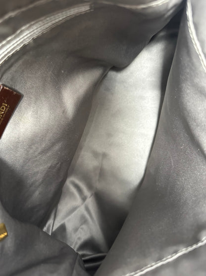 Fendi Sparkling Grey Leather Mamma Baguette Bag