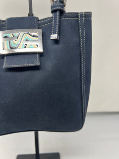 Fendi Navy Canvas Mamma Mini Handbag