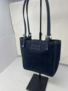 Fendi Navy Canvas Mamma Mini Handbag