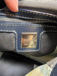Fendi Navy Canvas Mamma Mini Handbag