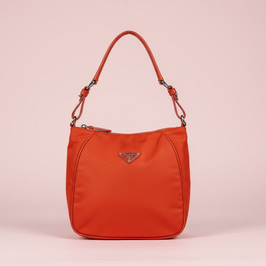 Orange Nylon Prada Mini Tote