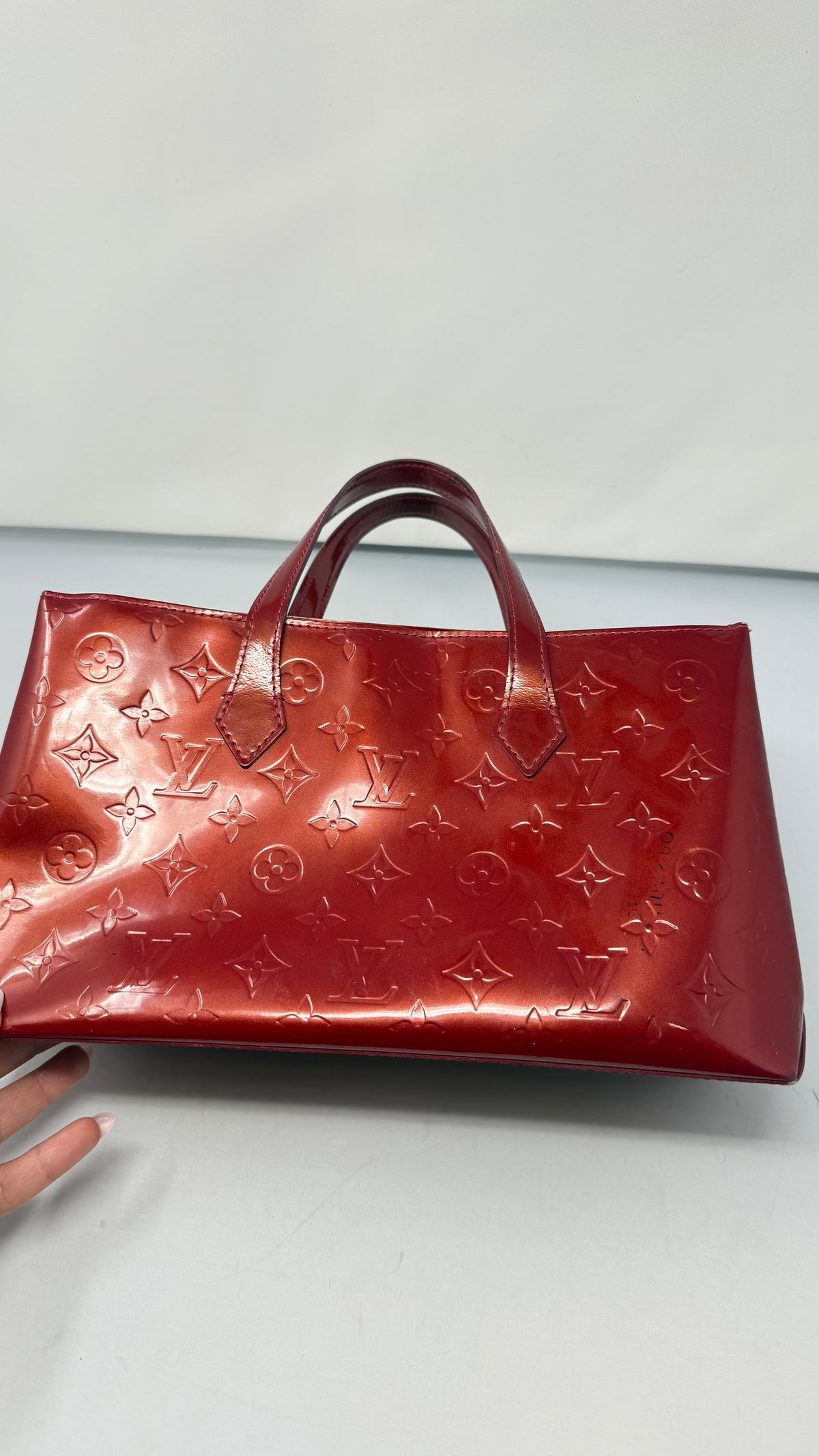 Louis Vuitton Red Vernis Wilshire