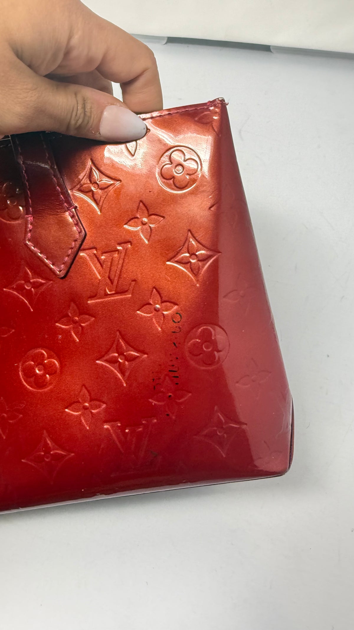 Louis Vuitton Red Vernis Wilshire