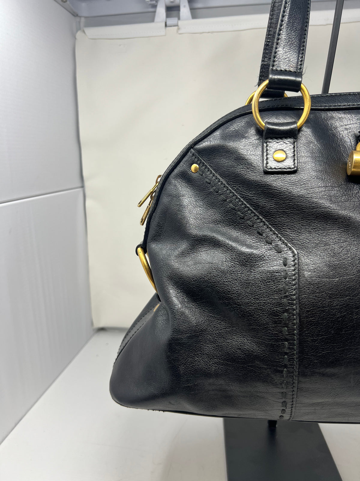 YSL Muse Black Leather