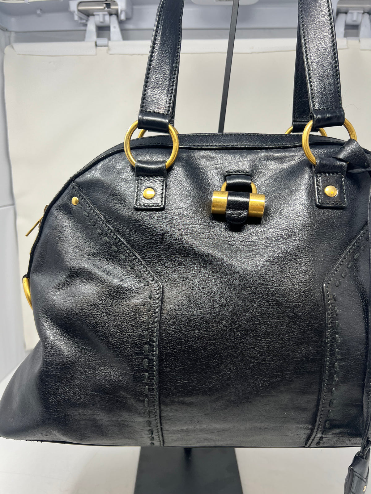 YSL Muse Black Leather