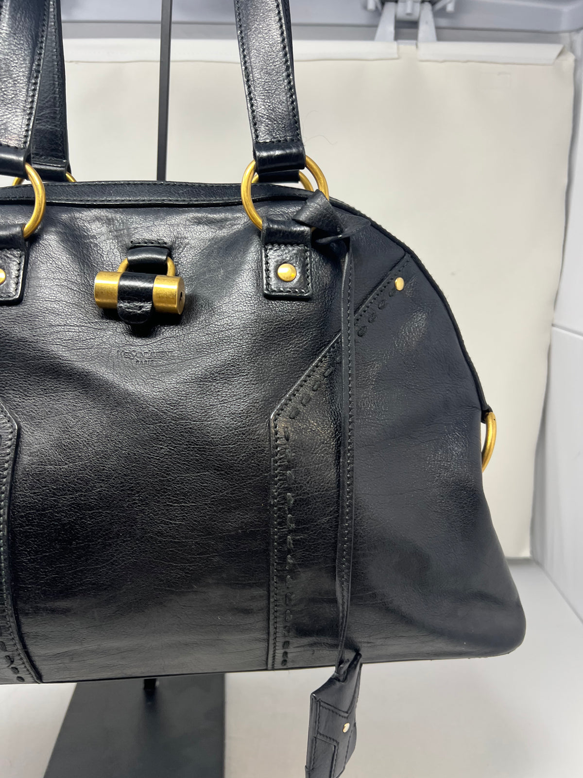 YSL Muse Black Leather